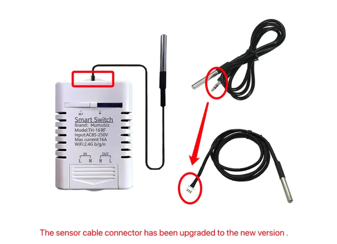 eWelink Smart TH16 Switch 16A Temperature and Humidity Monitoring WiFi Switch Wireless Control Compatible With Alexa Google Home