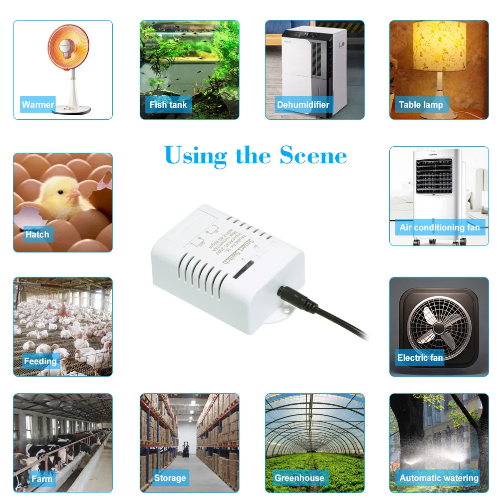 eWelink Smart TH16 Switch 16A Temperature and Humidity Monitoring WiFi Switch Wireless Control Compatible With Alexa Google Home