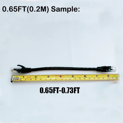 MORLDGJ 10pcs/Lot 0.5ft 0.65FT 1FT CAT6 UTP Round Cable Ethernet Cables Network Wire Cable RJ45 Patch Cord Black Lan Cable