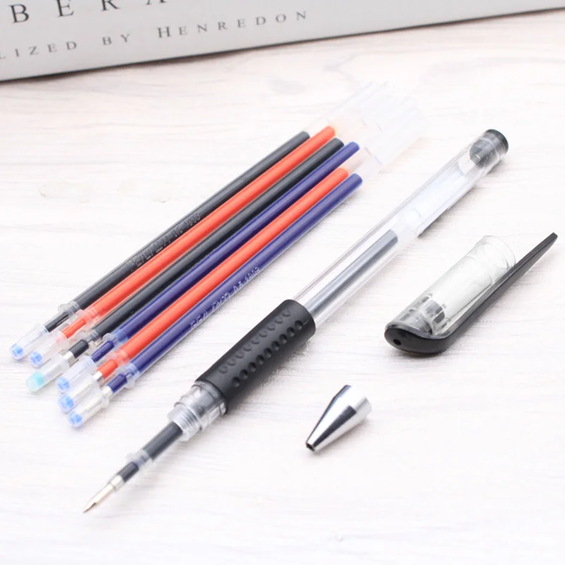 20PCS/set of Gel pen Refills 0.5mm Black Blue Red Ink Refill School Office Stationery Writing Supplies