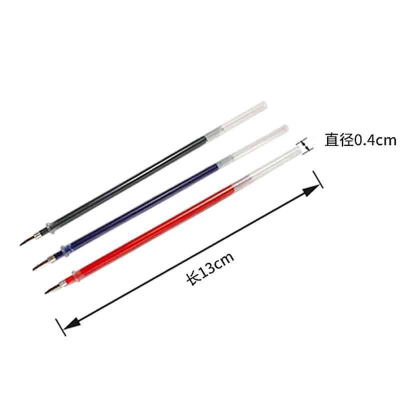 20PCS/set of Gel pen Refills 0.5mm Black Blue Red Ink Refill School Office Stationery Writing Supplies