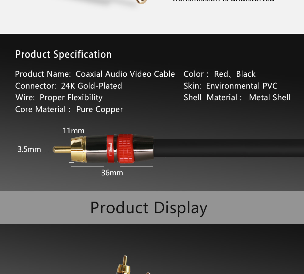 Coaxial Digital Audio RAC Cable SPDIF RCA to RCA Cable Audio Video Male for DVD Projector TV Speaker Amplifier 0.5M 1M 2M 3M 5M