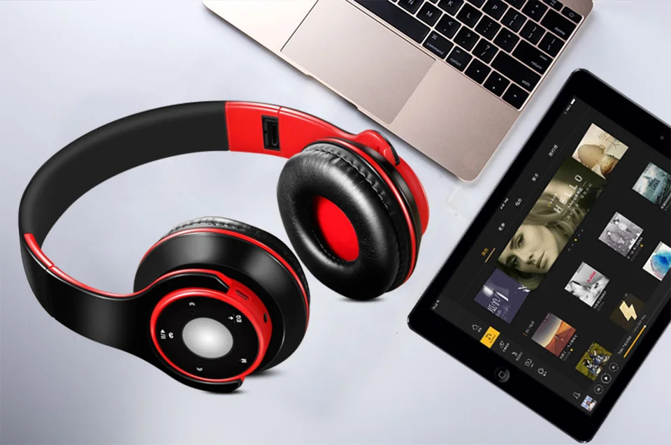 Best Colorful Earphones Wireless Bluetooth 5.3 Headsets Built-in Mp3 Player Foldable Sport Headphones Stereo Sound For Cellphone