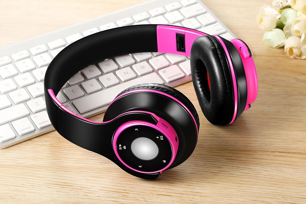 Best Colorful Earphones Wireless Bluetooth 5.3 Headsets Built-in Mp3 Player Foldable Sport Headphones Stereo Sound For Cellphone