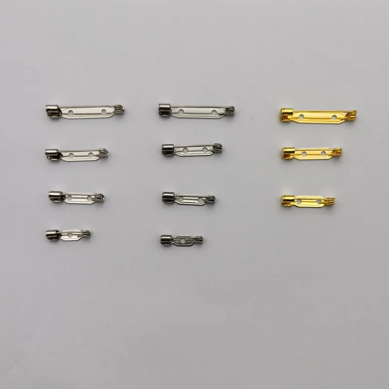 10pcs 2.4cm length High Quality Safety pin Brooch Base Back Bar Badge Holder Brooch Pins DIY Jewelry Finding