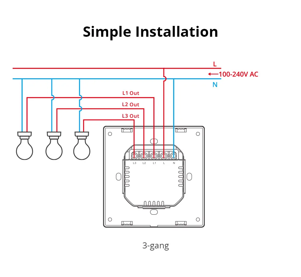 SONOFF M5 80/86Type Matter Smart Wall Switch with Physical Button Detach Relay Mode Schedule Voice Control via Alexa Google Home