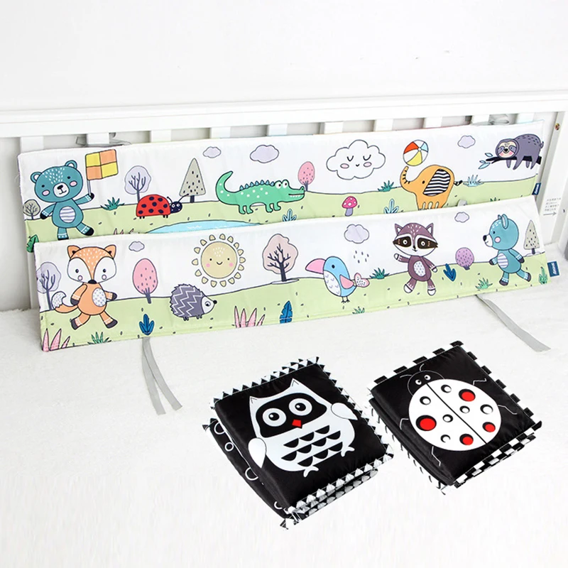 Baby Soft Cloth Book Black and White High Contrast Sensory Toys Early Education Toddlers Sensory Activity Fabric Book for Babies