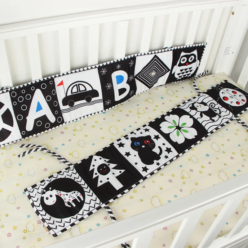 Baby Soft Cloth Book Black and White High Contrast Sensory Toys Early Education Toddlers Sensory Activity Fabric Book for Babies
