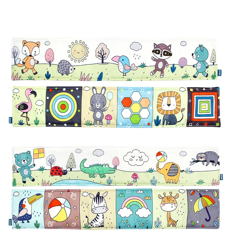 Baby Soft Cloth Book Black and White High Contrast Sensory Toys Early Education Toddlers Sensory Activity Fabric Book for Babies