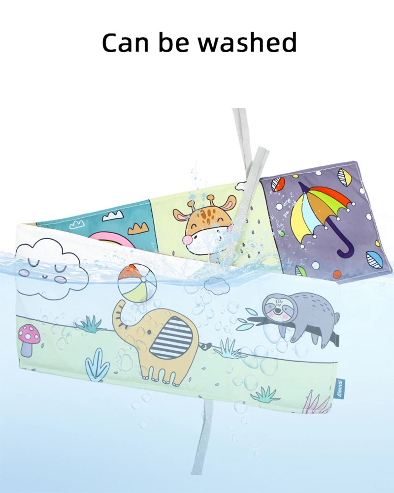 Baby Soft Cloth Book Black and White High Contrast Sensory Toys Early Education Toddlers Sensory Activity Fabric Book for Babies