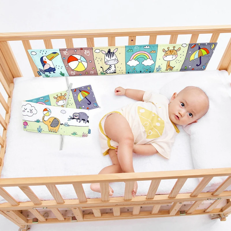 Baby Soft Cloth Book Black and White High Contrast Sensory Toys Early Education Toddlers Sensory Activity Fabric Book for Babies