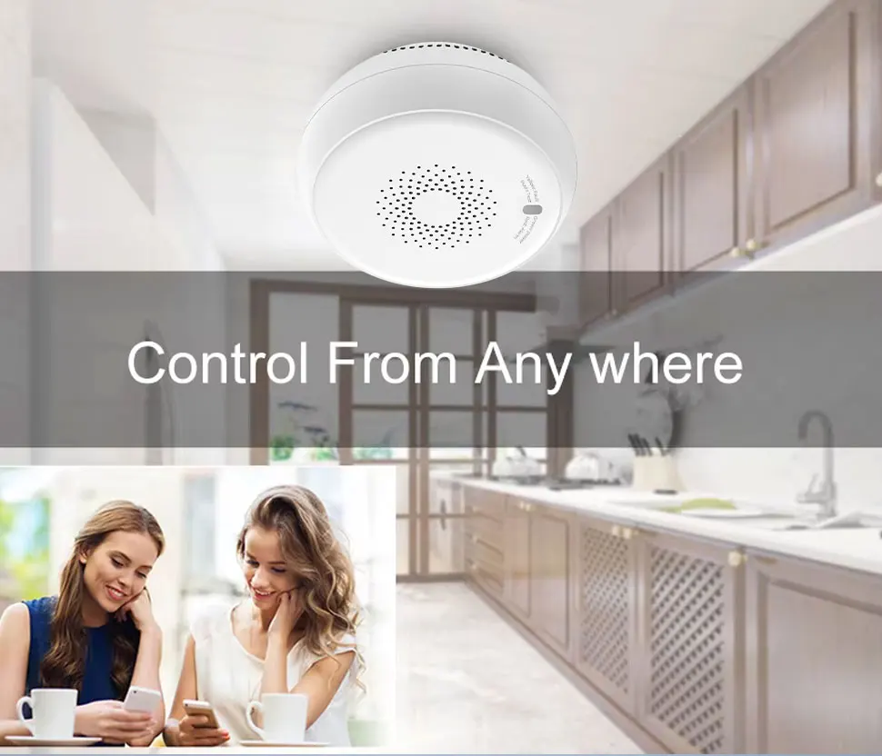 Zemismart Zigbee Smart Gas Detected Sensor for Pipeline Natural Gas Security Alarm System Gas Leakage Detector Work with Tuya