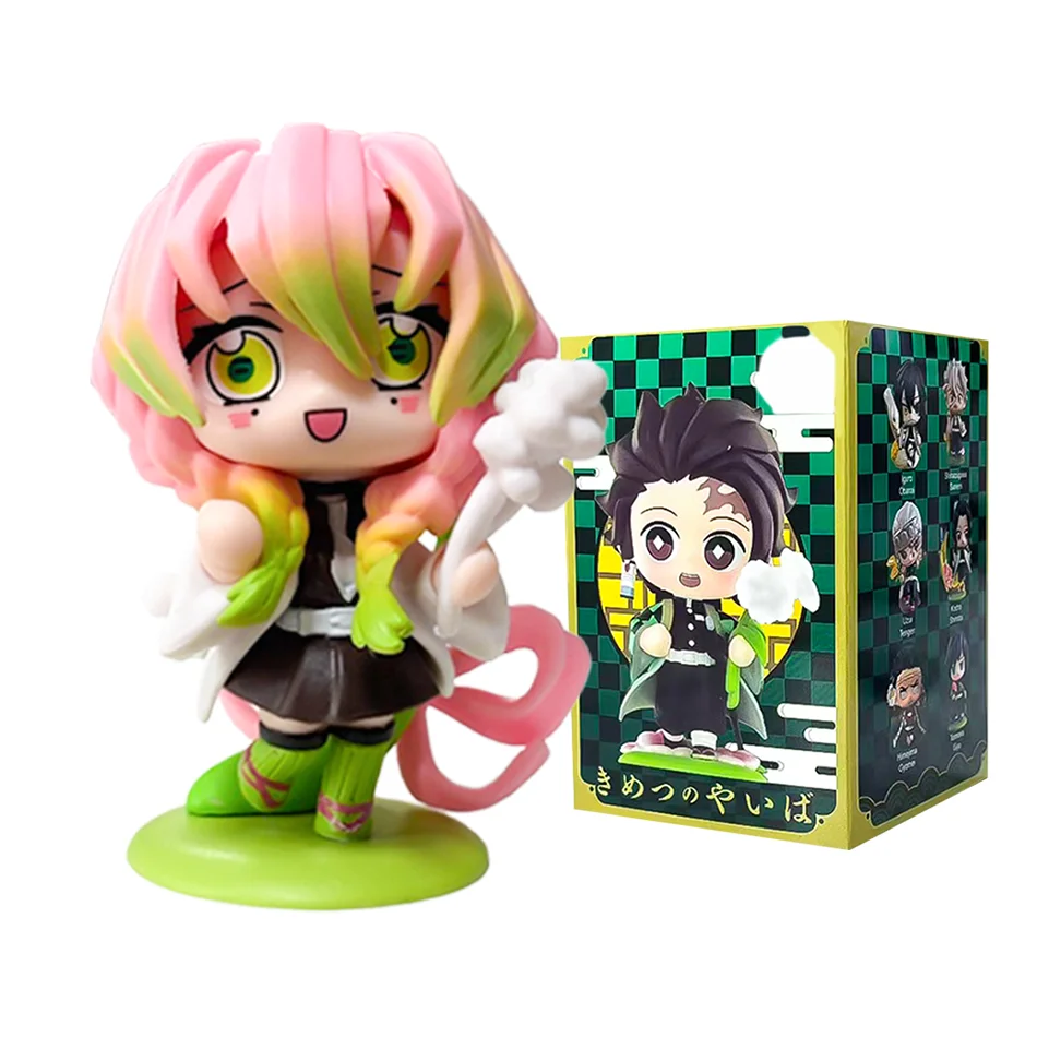 Demon Slayer Tanjiro Kamado Nezuko Anime Cartoon Figure Blind Box Creative Personalized Statue Model Ornament Surprise Gift Box
