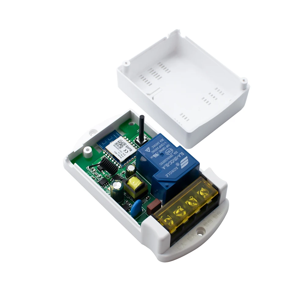 5PCS Tuya Smart Life Wireless Smart Home Wifi Relay Switch AC 85-250V 30A 4000W RF Module Receiver Timer Self-locking Jog Relay