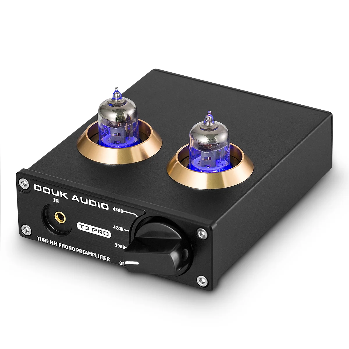 Douk Audio T3 PRO Mini MM RIAA Phono Turntable Preamp Line Level Amp HiFi Stereo RCA Valve Tube Desktop Preamplifier