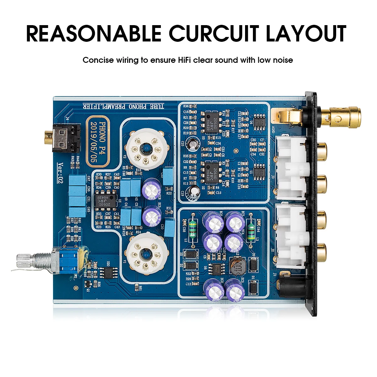 Douk Audio T3 PRO Mini MM RIAA Phono Turntable Preamp Line Level Amp HiFi Stereo RCA Valve Tube Desktop Preamplifier