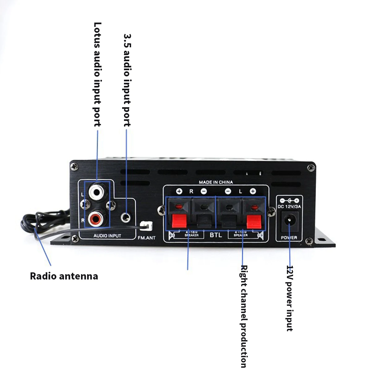 AK35 AK380 800W Home Power Amplifiers 2 Channel Bluetooth 5.0 Surround Sound FM USB Remote Control Mini HIFI Digital Amplifier