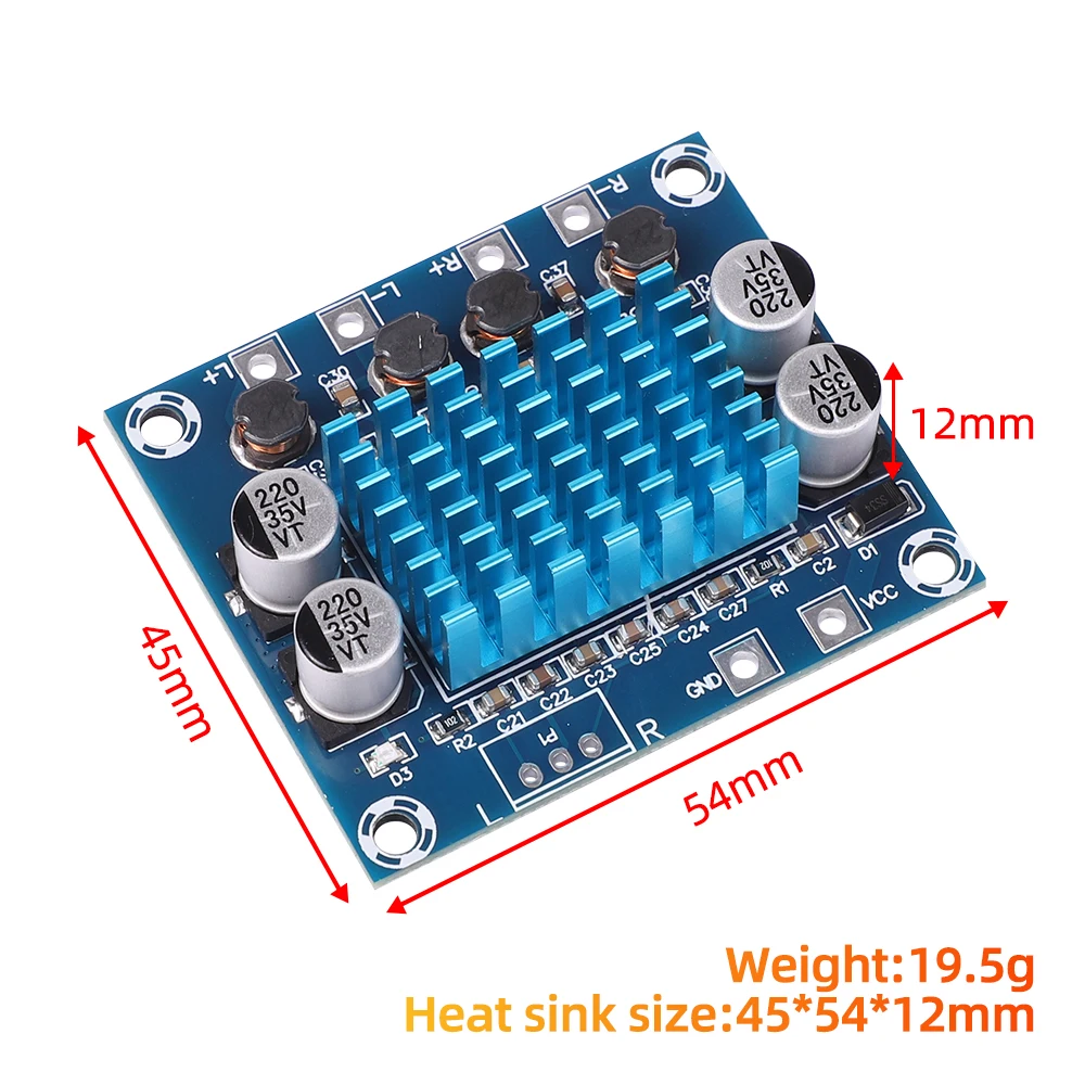 1PCS DC12-26V 2*120W Dual Channel Digital Stereo Audio Power Amplifier Board High Power CS8673 DIY 240W Amplificador Sound Board