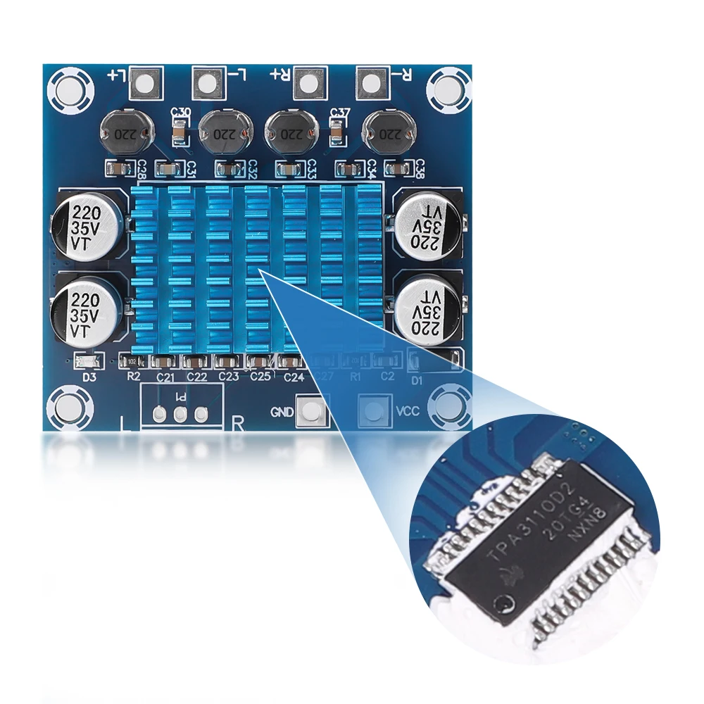1PCS DC12-26V 2*120W Dual Channel Digital Stereo Audio Power Amplifier Board High Power CS8673 DIY 240W Amplificador Sound Board