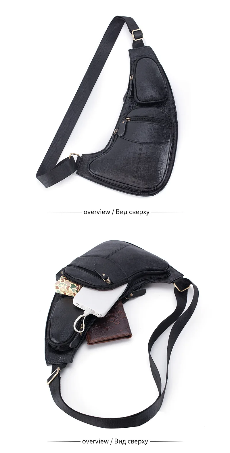 Men Cross Body Shoulder Sling Backpack Chest Bag Pouch Genuine Leather Casual Travel Retro Male Crossbody Messenger Side Bags