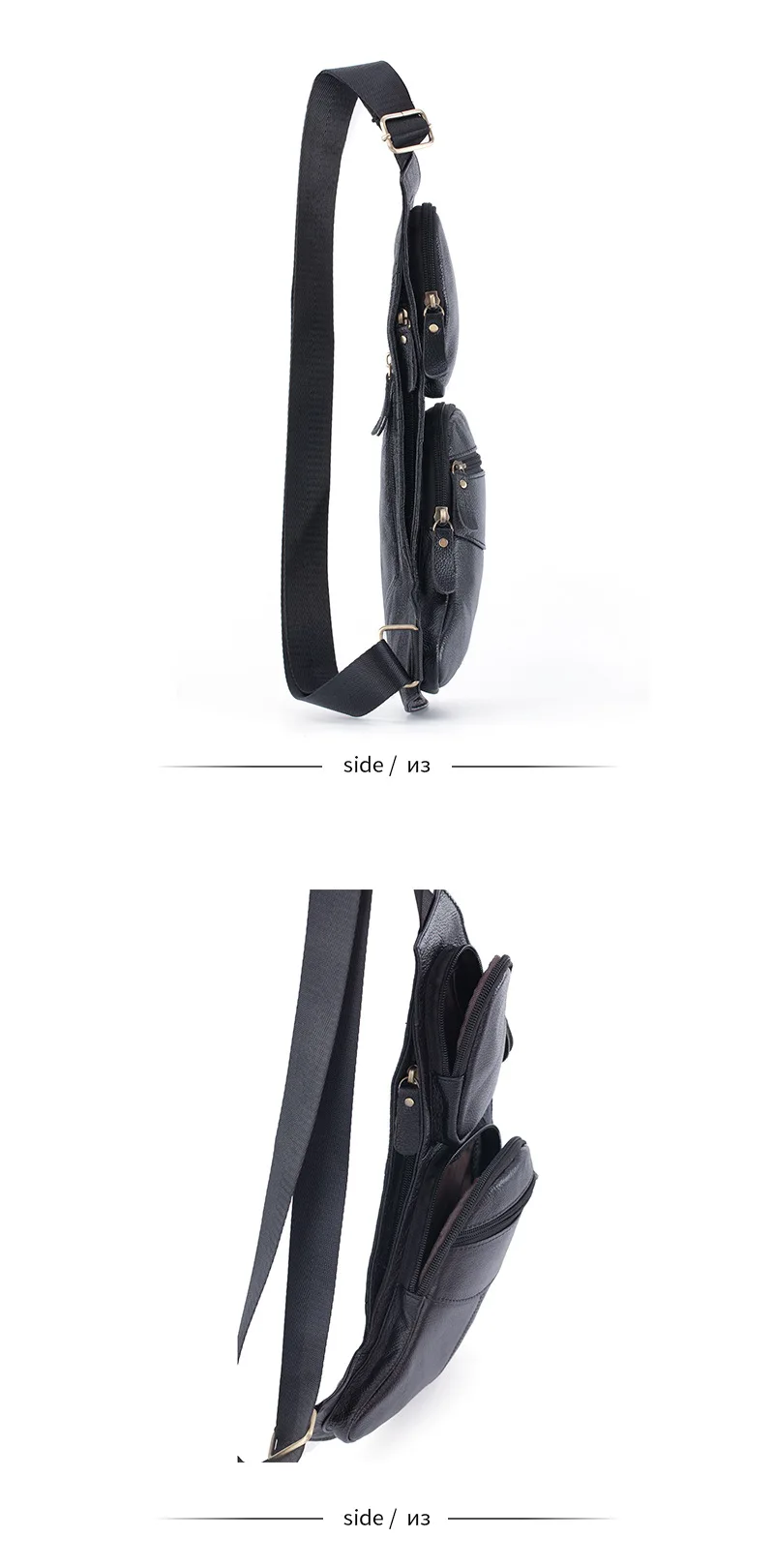 Men Cross Body Shoulder Sling Backpack Chest Bag Pouch Genuine Leather Casual Travel Retro Male Crossbody Messenger Side Bags