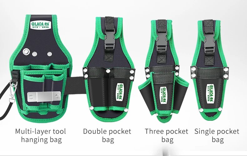 LAOA Multi-function Storage Bag Oxford Cloth Waist Pack Hardware Repair Tool Pocket Wrench Pliers Electrician Household Belt