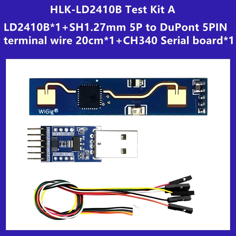 Hilink Hot Sale IC Smart Home 5V TestKit HLK-LD2410B 24G MMWave Sensor Human Presence Sensing Radar Module High Sensitivity