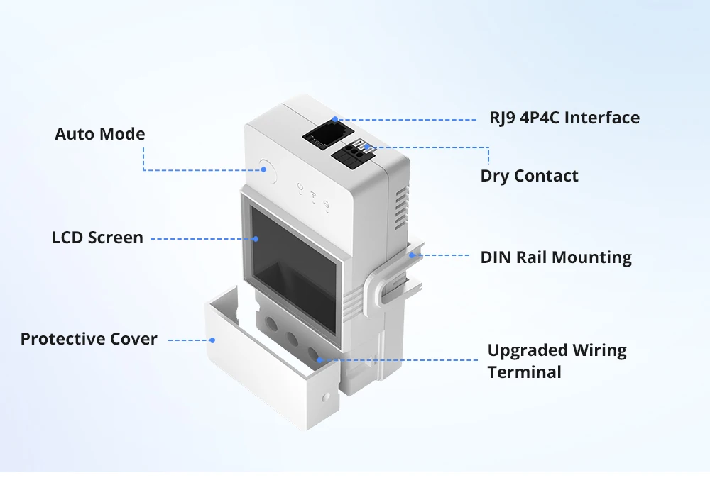 SONOFF THR316D/THR320D Temperature Humidity Smart Switch 16A/20A Dry Contact Output LCD Screen Monitoring via eWeLink Alexa