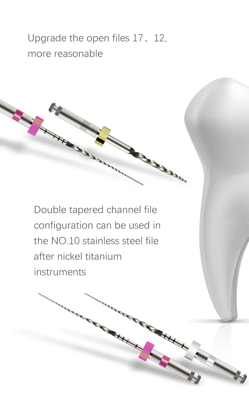 SOCO PLUS 6Pcs/Box Activated Root Canal File Dentist Tools Endodontic Rotary Material, High Precision, Heat Treatment Process