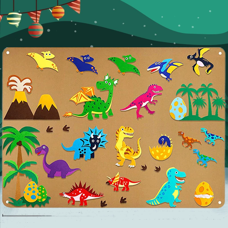 Farm Animals Felt Story Board Farmhouse Storybook Wall Hanging Decor Montessori Early Learning Interactive Puzzle Toys Kids Gift