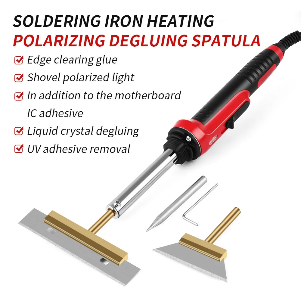 LUXIANZI 936 T Soldering Ron Heating Blade For Mobile Phone Glass Back Cover Removal Cleaning Tool Fingerprint IC Repair Tool