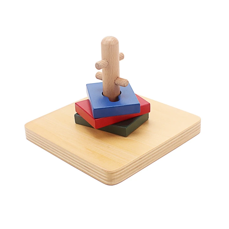 Infant Montessori Wooden Toy Twist & Sort Rectangle Shapes Toys For Children Early Preschool Educational Toddlers Toy 12 Month