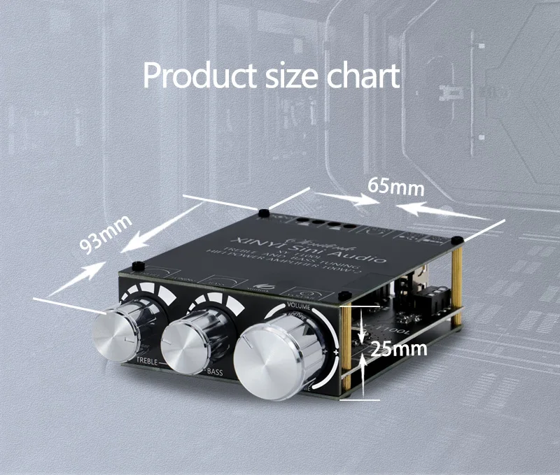 100W+100W TPA3116D2 Bluetooth 5.0 Power Subwoofer Audio Amplifier Board Home Theater HIFI Stereo Audio Amplifier AMP AUX