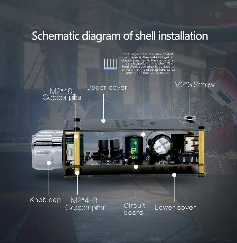 100W+100W TPA3116D2 Bluetooth 5.0 Power Subwoofer Audio Amplifier Board Home Theater HIFI Stereo Audio Amplifier AMP AUX