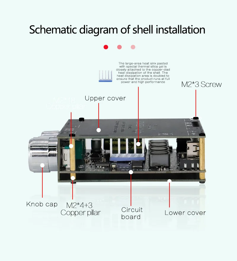 100W+100W TPA3116D2 Bluetooth 5.0 Power Subwoofer Audio Amplifier Board Home Theater HIFI Stereo Audio Amplifier AMP AUX