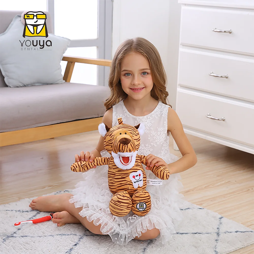 Dental Plush Toys With Teeth Model Toothbrush For Kids Children Stuffed Animals Dentist Soft Dolls Dentistry Accessories Gifts