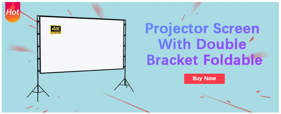 VEIDADZ Projector Screen White Grid Anti-Light 160°Viewing Angle 60 84 100 120 130inch Black Border Metal Hook Reflective Screen