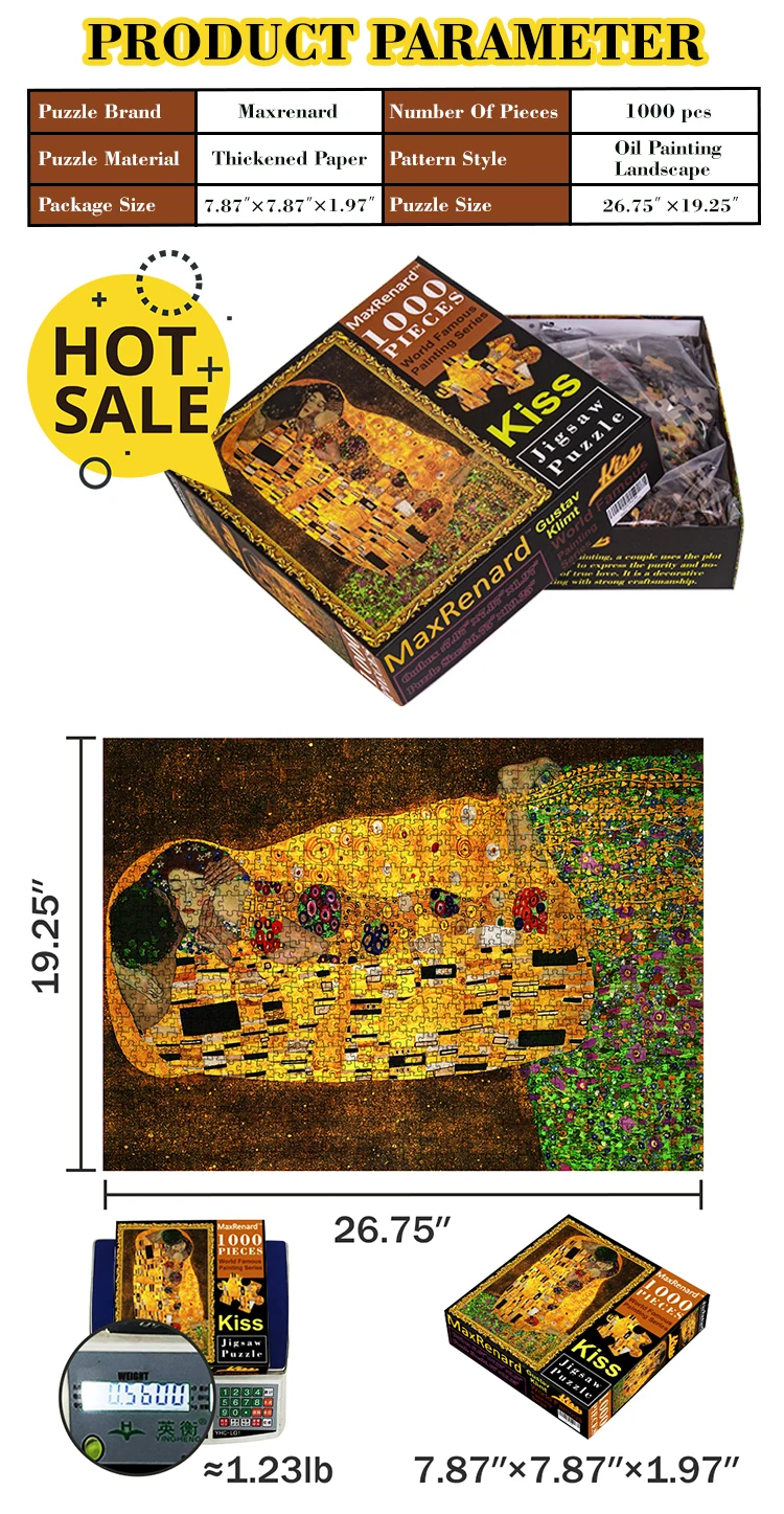 MaxRenard 50*70cm Jigsaw Puzzles 1000 Pieces Assembling Picture Van Gogh Painting Starry Night Art Puzzles Toys for Adults Games