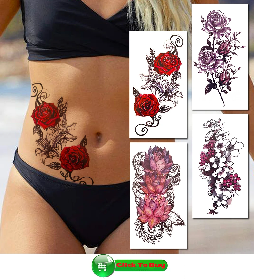 God Cross Lion Temporary Tattoos For Men Women Realistic Compass Lion Fake Tatoos Forearm Jesus Christ Thigh Tattoo Sticker