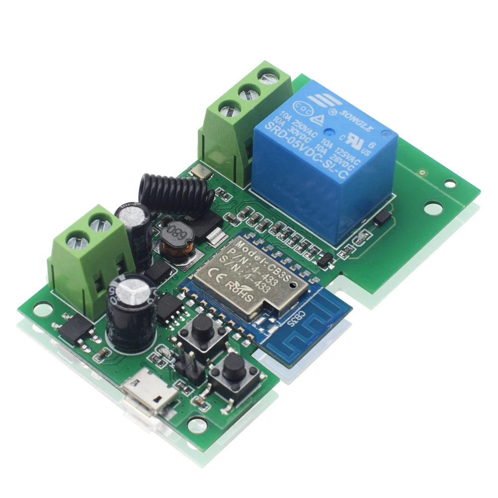 Tuya Wifi Smart Switch Module Support 1/4 Way Control,App Remote Control Light Breaker 85-250V 7-32V Work with Alexa Google Home