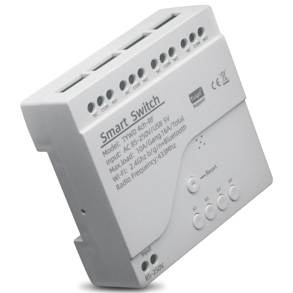 Tuya Wifi Smart Switch Module Support 1/4 Way Control,App Remote Control Light Breaker 85-250V 7-32V Work with Alexa Google Home