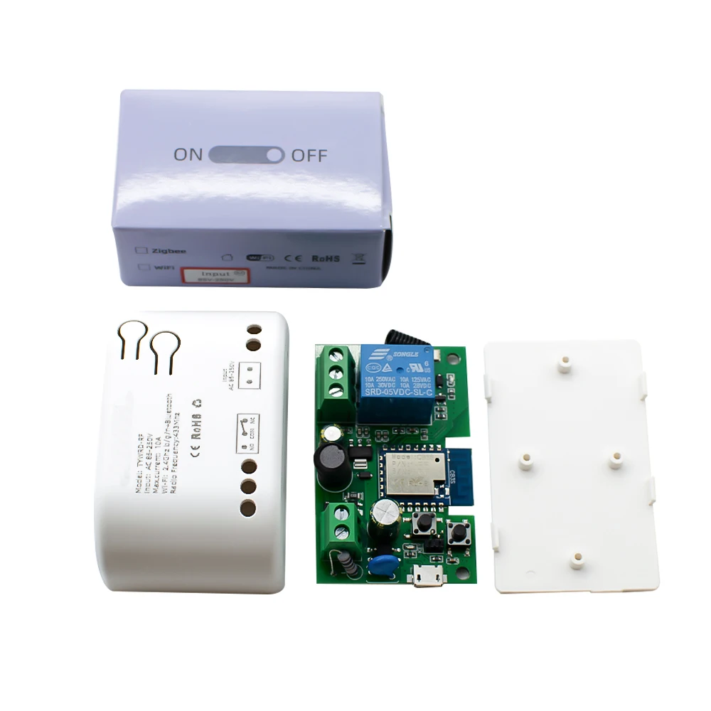 Tuya Wifi Smart Switch Module Support 1/4 Way Control,App Remote Control Light Breaker 85-250V 7-32V Work with Alexa Google Home