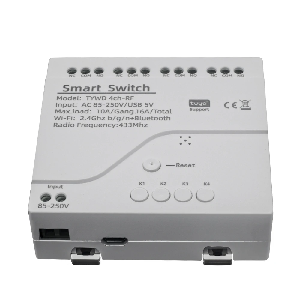 Tuya Wifi Smart Switch Module Support 1/4 Way Control,App Remote Control Light Breaker 85-250V 7-32V Work with Alexa Google Home