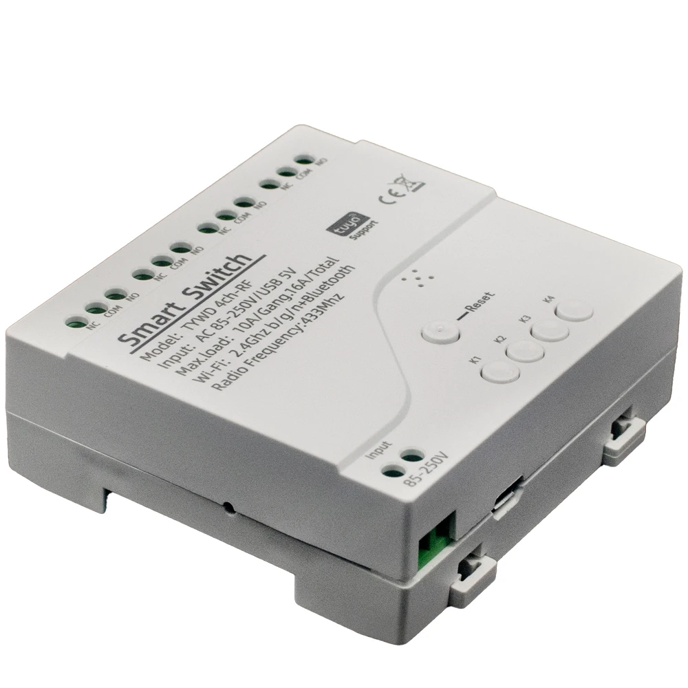 Tuya Wifi Smart Switch Module Support 1/4 Way Control,App Remote Control Light Breaker 85-250V 7-32V Work with Alexa Google Home