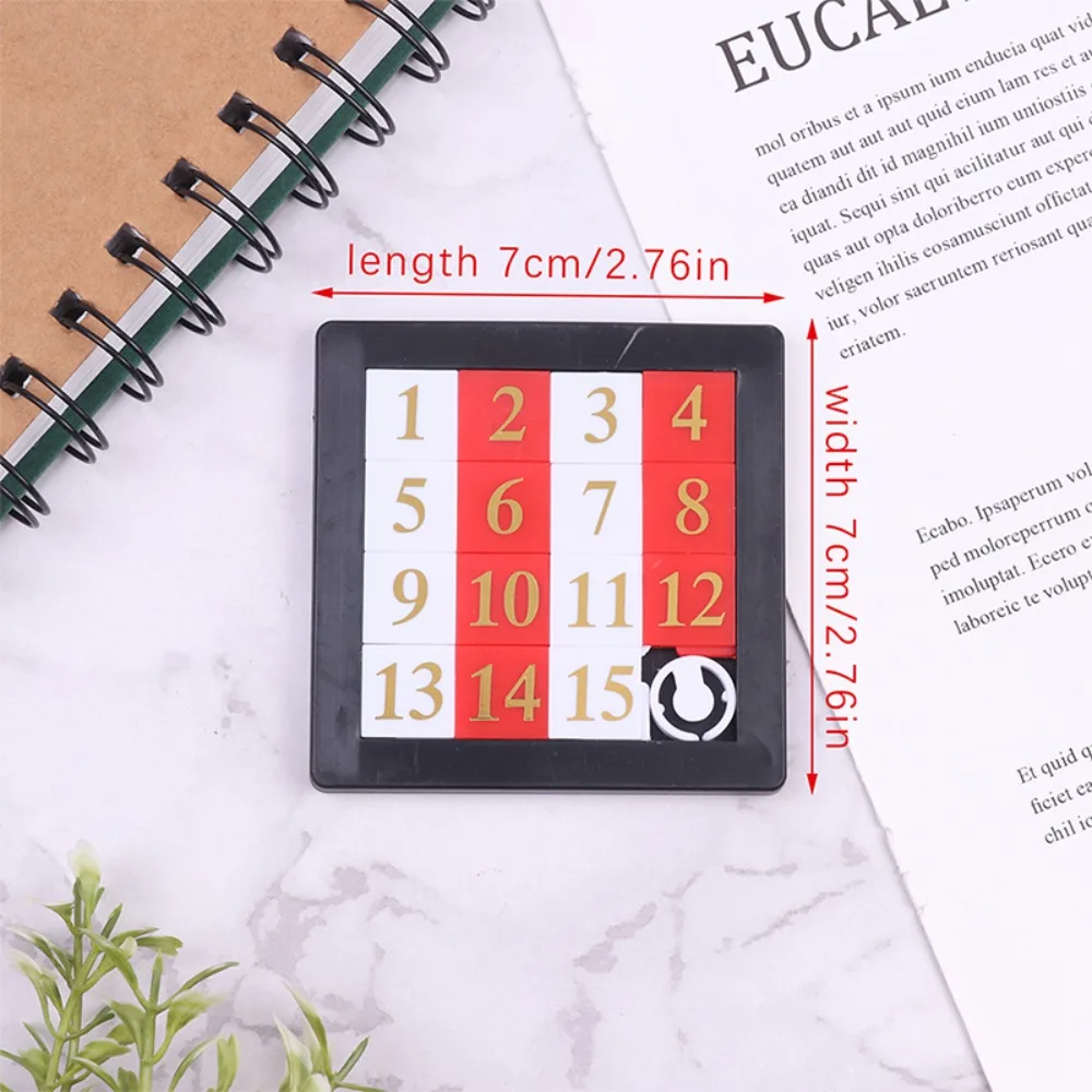 Early Educational Math Toy Developing for Children Plastic 1-15 Number Puzzles Kids Toy Sliding Puzzle Toy 15 Tiles Logics Game