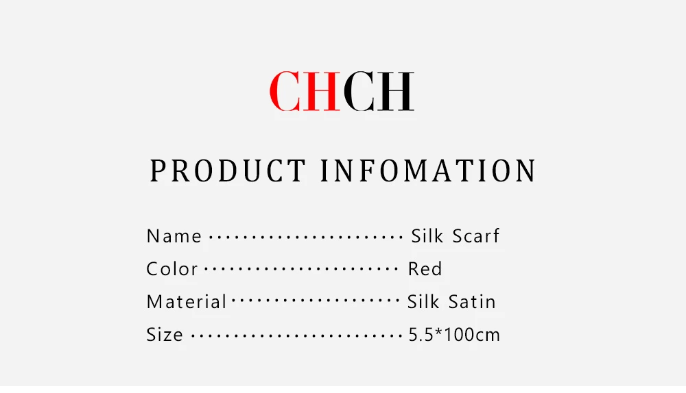 CHCH Fashion Classic Bag Accessories New Scarves