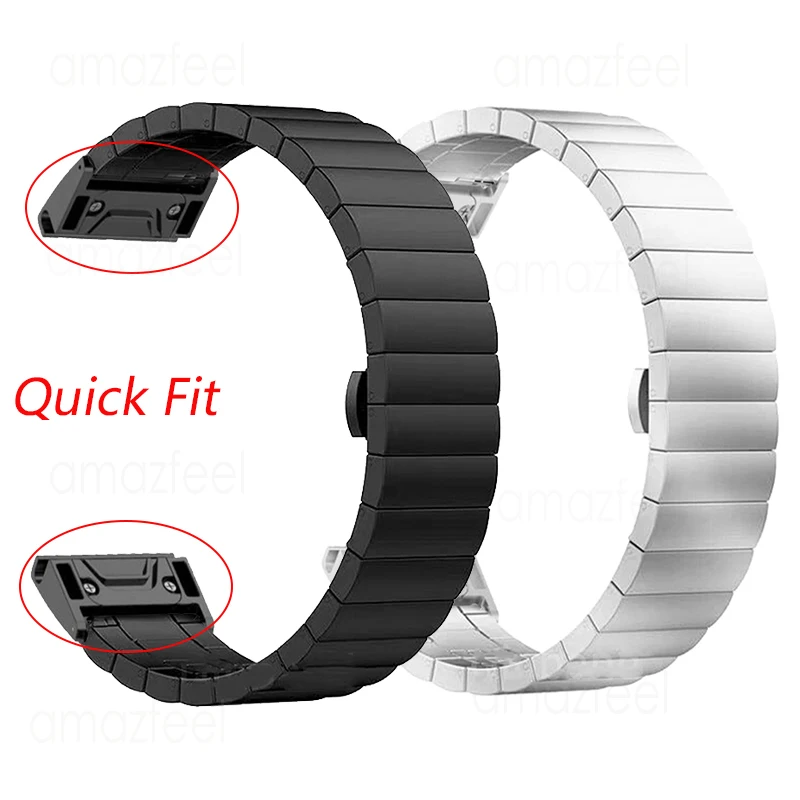 Stainless Steel Strap For Garmin Fenix 8 47mm 51mm Quick Fit Metal Bracelets For Garmin Fenix 7 6 5 7X 6X 5X Pro Plus Wristband