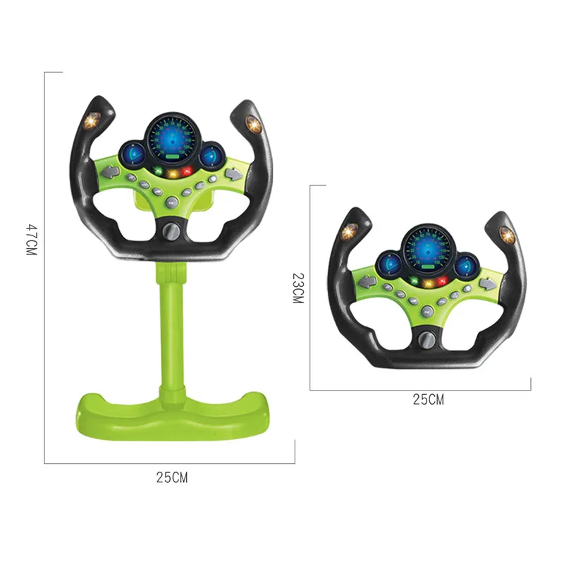Electronic Simulation Steering Wheel With Light And Sound Early Education Puzzle Co-Pilot Sports Car Steering Wheel Toy Boy Gift