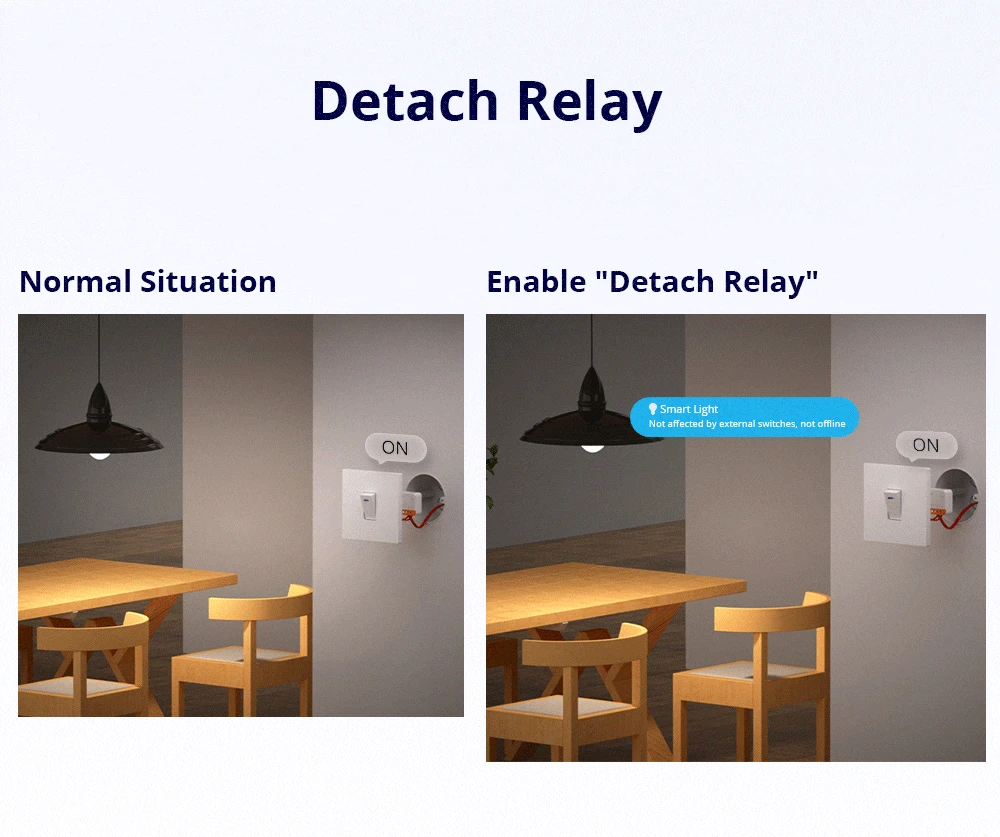 SONOFF MINIR4 Extreme Wi-Fi Smart Switch Detach Delay Tiny Size External Switch Control Voice Control via eWeLink Alexa Google