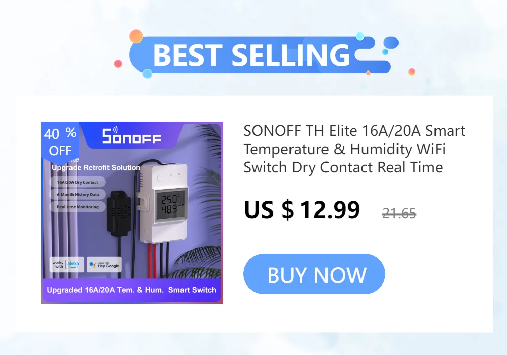 SONOFF MINIR4 Extreme Wi-Fi Smart Switch Detach Delay Tiny Size External Switch Control Voice Control via eWeLink Alexa Google